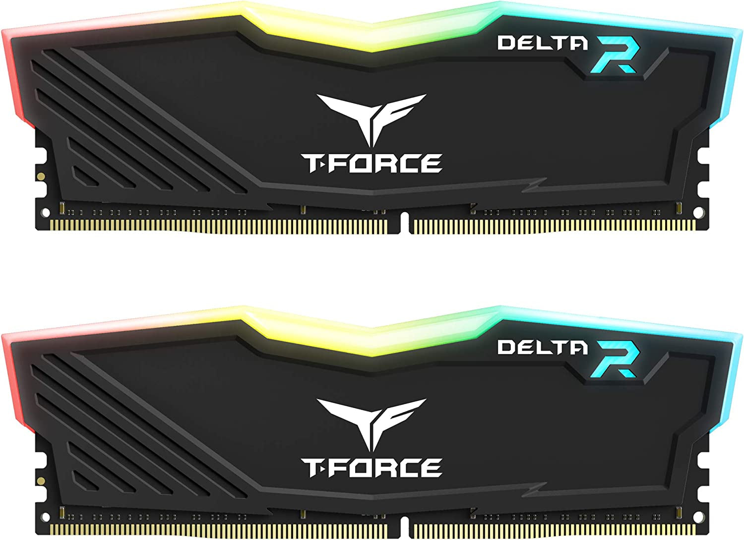 T-Force Delta RGB DDR4 32GB (2X16Gb) 3600Mhz (PC4-28800) CL18 Desktop Gaming Memory Module Ram TF3D432G3600HC18JDC01 - Black