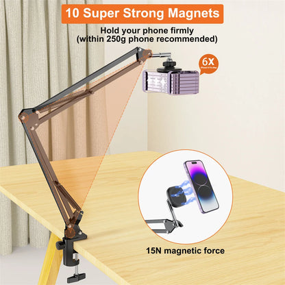 Metal Magic Arm Magnetic Phone Holder Tablet Stand Bed Desk Mount Support for Ipad Android Iphone Smartphone Holder