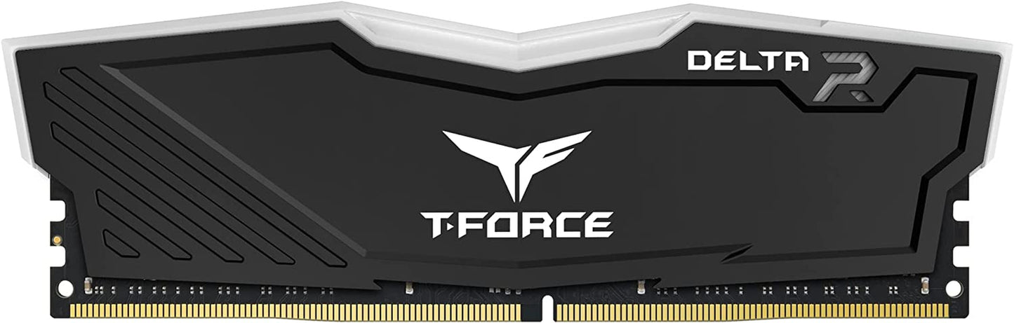 T-Force Delta RGB DDR4 32GB (2X16Gb) 3600Mhz (PC4-28800) CL18 Desktop Gaming Memory Module Ram TF3D432G3600HC18JDC01 - Black