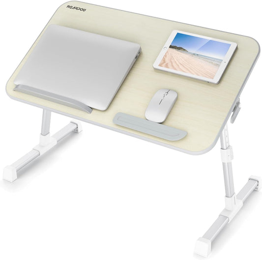 Laptop Bed Tray Table,  (Larger Size) Adjustable Laptop Bed Stand, Portable Standing Table with Foldable Legs, Foldable Lap Tablet Table for Sofa Couch Floor - Large Size