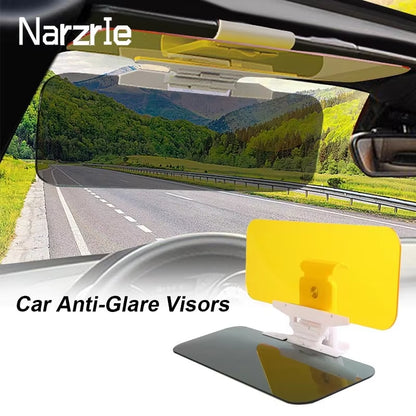 Car Sun Visor HD anti Sunlight Dazzling Goggle Day Night Vision Driving Mirror UV Fold Flip down Clear View Interior Mirrors