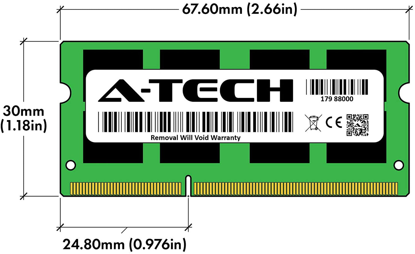 4GB DDR3 1600Mhz PC3-12800 CL11 SODIMM 204-Pin Non-Ecc SO-DIMM Laptop, Notebook RAM Memory Module