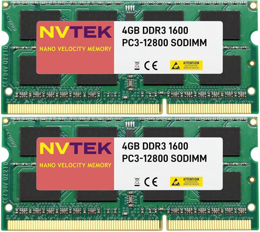 8GB (2X4GB) DDR3 1600MHZ PC3-12800 SODIMM 2Rx8 1.35V 204-PIN Non-Ecc Laptop PC Computer Memory KIT