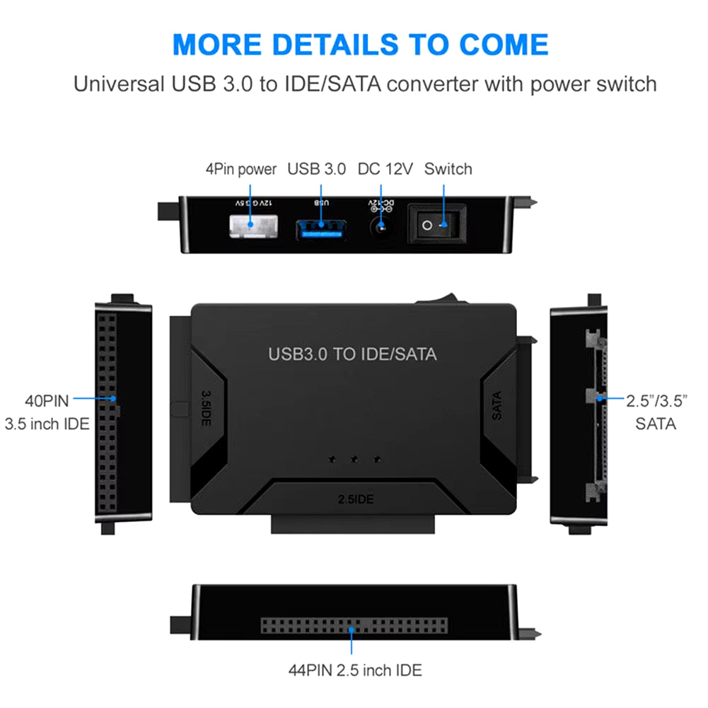 USB 3.0 Zilkee Ultra Recovery Converter Sata HDD SSD Hard Disk Drive Data Transfer Converter SATA Adapter Cable