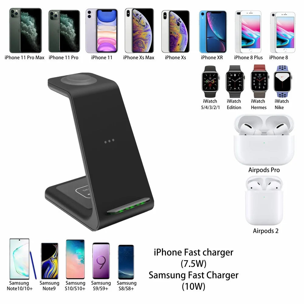 3 in 1 Induction Wireless Charger Holder For iPhone